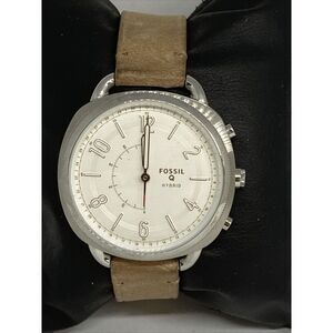 Fossil FTW1200 Women's Sand Leather Silver Analog Dial Hybrid Smartwatch XX706